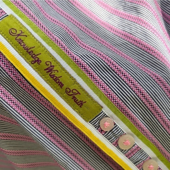 Robert Graham Long Sleeve Button Down Shirt Large Multicolor Pink Blue Floral - Picture 10 of 13